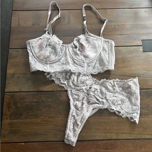 Victoria's Secret Beige Lace Set